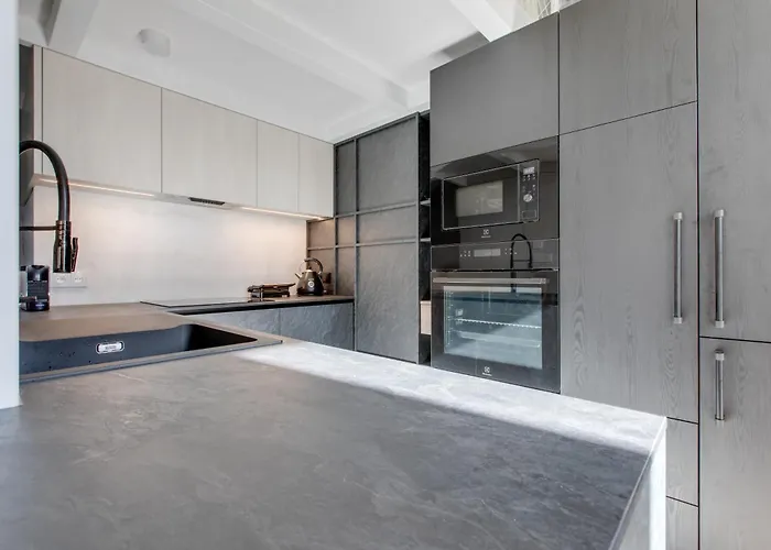 Designer Loft Holesovice, Parking, Balcony شقة